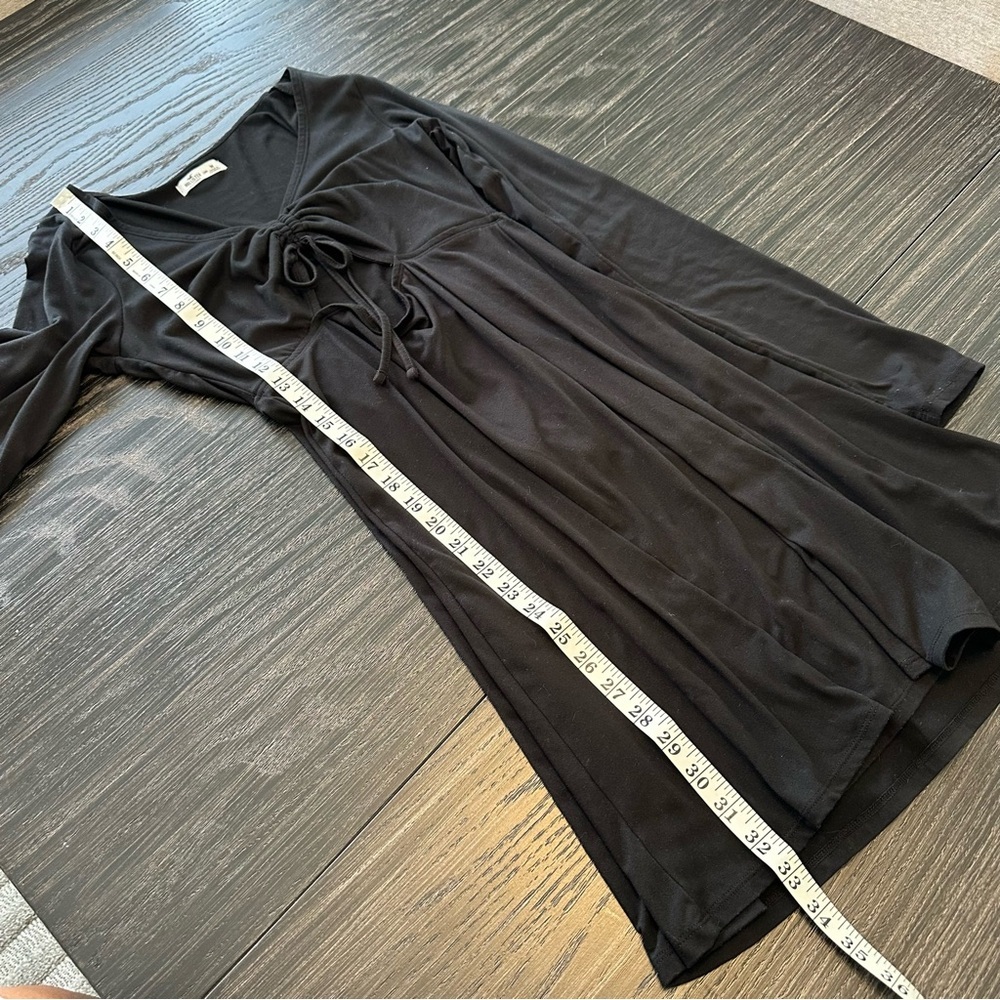 Hollister Knit Soft Drapey Cinched Cutout Long Sleeve A-Line Dress, Medium LONG - Picture 9 of 12